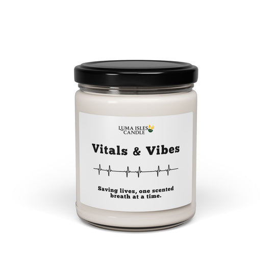 Vitals & Vibes Scented Candle Perfect for Nurses, Doctor, Health Care Providers